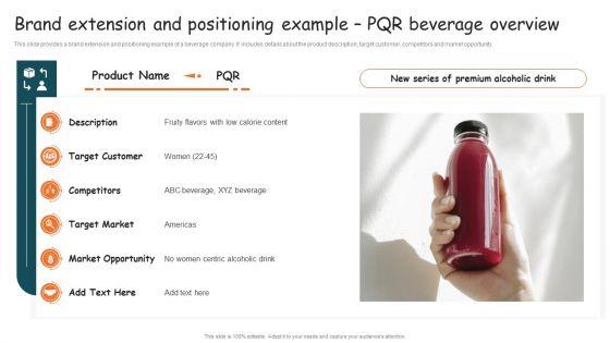 Guide_For_Brand_Brand_Extension_And_Positioning_Example_PQR_Beverage_Overview_Ideas_PDF_Slide_1.jpg