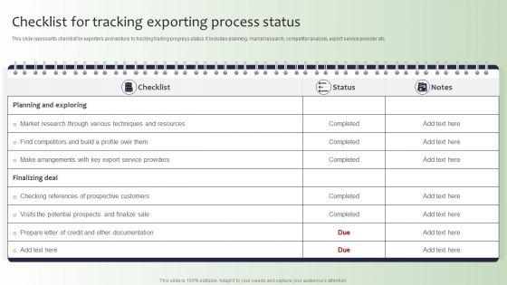 Guide_For_Global_Marketing_Checklist_For_Tracking_Exporting_Process_Status_Topics_PDF_Slide_1.jpg