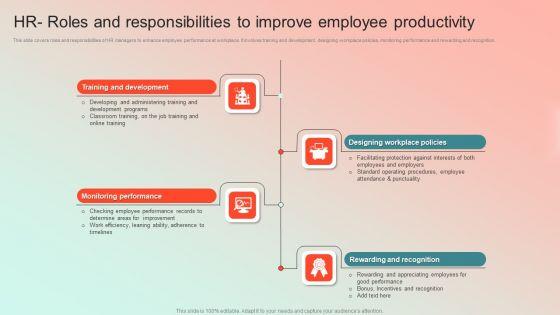HR Roles And Responsibilities To Improve Employee Productivity Summary PDF HR Roles And Responsibilities To Improve Employee Productivity Summary PDF