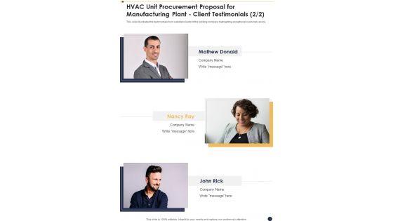 HVAC_Unit_Procurement_Proposal_For_Manufacturing_Plant_Client_Testimonials_One_Pager_Sample_Example_Document_Slide_2.jpg