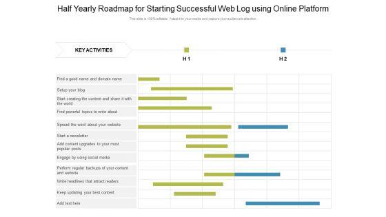 Half_Yearly_Roadmap_For_Starting_Successful_Web_Log_Using_Online_Platform_Graphics_Slide_1.jpg