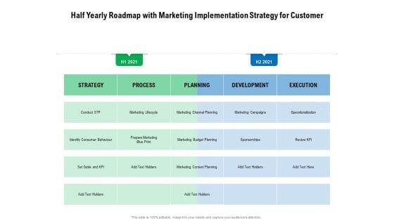 Half_Yearly_Roadmap_With_Marketing_Implementation_Strategy_For_Customer_Professional_Slide_1.jpg