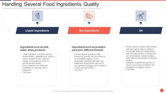 Handling Several Food Ingredients Quality Assuring Food Quality And Hygiene Themes PDF Handling Several Food Ingredients Quality Assuring Food Quality And Hygiene Themes PDF
