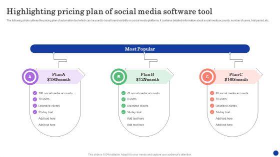 Highlighting_Pricing_Plan_Of_Social_Media_Software_Tool_Brochure_PDF_Slide_1.jpg