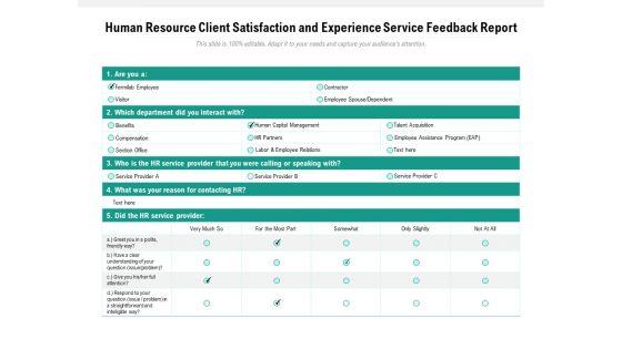 Human_Resource_Client_Satisfaction_And_Experience_Service_Feedback_Report_Ppt_PowerPoint_Presentation_Pictures_Clipart_Images_PDF_Slide_1.jpg