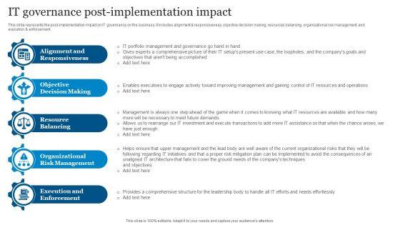 ICT Governance IT Governance Post Implementation Impact Ppt Model Layout Ideas PDF ICT Governance IT Governance Post Implementation Impact Ppt Model Layout Ideas PDF