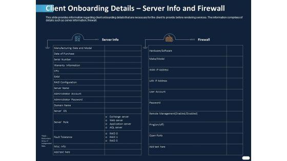 ITIL_Strategy_Service_Excellenceclient_Onboarding_Details_Server_Info_And_Firewall_Ppt_PowerPoint_Presentation_Slides_Background_Designs_PDF_Slide_1.jpg