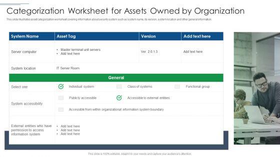 IT_Security_Risk_Management_Approach_Introduction_Categorization_Worksheet_For_Assets_Owned_By_Organization_Portrait_PDF_Slide_1.jpg