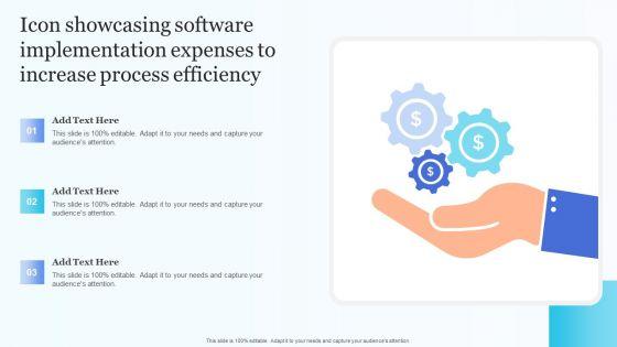 Icon_Showcasing_Software_Implementation_Expenses_To_Increase_Process_Efficiency_Brochure_PDF_Slide_1.jpg