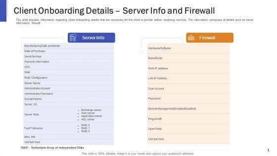 Impeccable_Information_Technology_Facility_Client_Onboarding_Details_Server_Info_And_Firewall_Sample_PDF_Slide_1.jpg