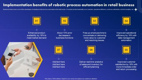 Implementation Benefits Of Robotic Process Automation In Retail Business Slides PDF Implementation Benefits Of Robotic Process Automation In Retail Business Slides PDF