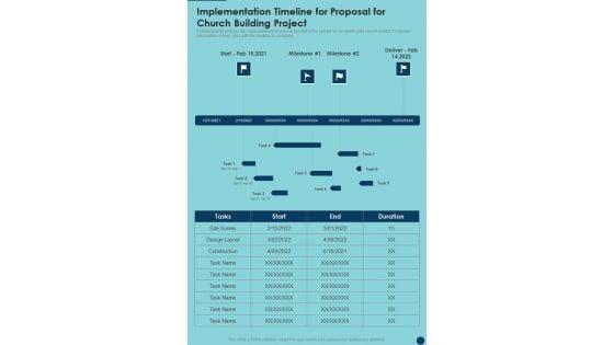 Implementation_Timeline_For_Proposal_For_Church_Building_Project_One_Pager_Sample_Example_Document_Slide_1.jpg