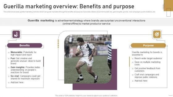Implementing_Experimental_Marketing_Guerilla_Marketing_Overview_Benefits_And_Purpose_Template_PDF_Slide_1.jpg
