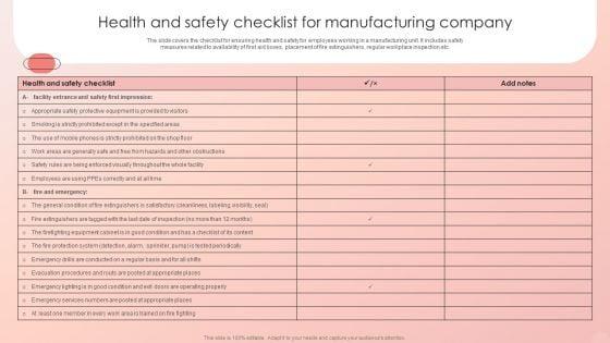 Improving_HRM_Process_Health_And_Safety_Checklist_For_Manufacturing_Company_Infographics_PDF_Slide_1.jpg