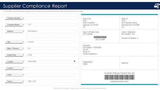 Inbound_Logistics_And_Supply_Chain_Introduction_Supplier_Compliance_Report_Download_PDF_Slide_1.jpg