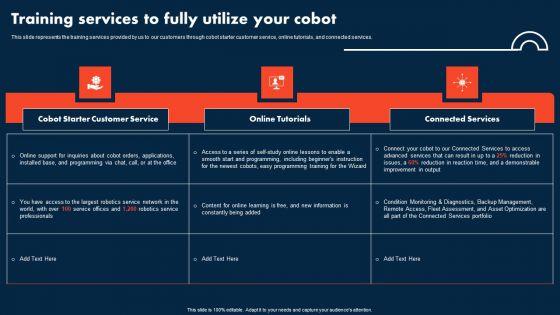 Integrating Cobots To Improve Business Processes Training Services To Fully Utilize Your Cobot Formats PDF Integrating Cobots To Improve Business Processes Training Services To Fully Utilize Your Cobot Formats PDF