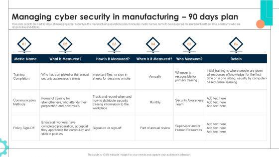 Intelligent_Manufacturing_Managing_Cyber_Security_In_Manufacturing_90_Days_Plan_Background_PDF_Slide_1.jpg