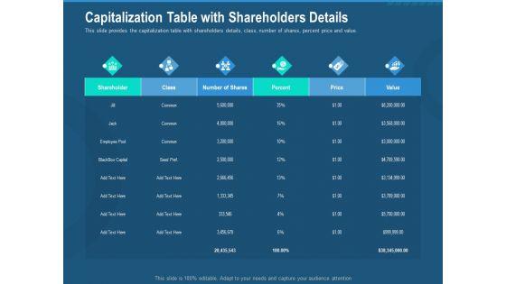 Investment_Pitch_To_Generate_Capital_From_Series_B_Venture_Round_Capitalization_Table_With_Shareholders_Details_Professional_PDF_Slide_1.jpg