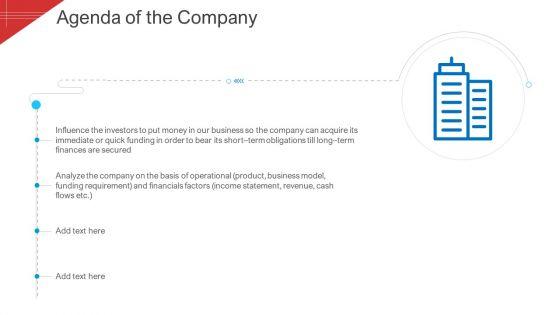 Investor_Deck_To_Arrange_Funds_From_Short_Term_Loan_Agenda_Of_The_Company_Sample_PDF_Slide_1.jpg