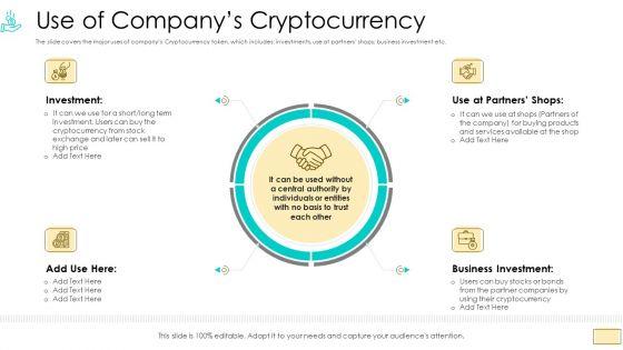 Investor_Pitch_Ppt_For_Crypto_Funding_Use_Of_Companys_Cryptocurrency_Demonstration_PDF_Slide_1.jpg