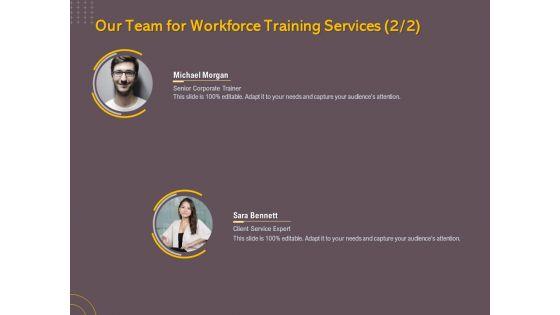 Job_Driven_Training_Our_Team_For_Workforce_Training_Services_Client_Ppt_Show_Topics_PDF_Slide_1.jpg