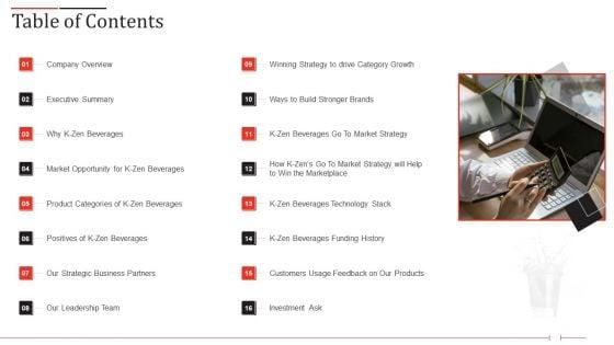 K_Zen_Drinks_Capital_Fundraising_Elevator_Pitch_Deck_Table_Of_Contents_Slides_PDF_Slide_1.jpg