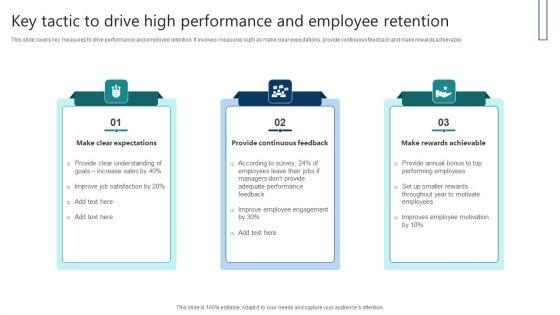 Key_Tactic_To_Drive_High_Performance_And_Employee_Retention_Infographics_PDF_Slide_1.jpg