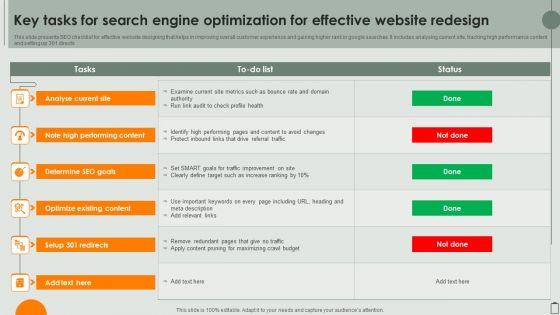 Key Tasks For Search Engine Optimization For Effective Website Redesign Mockup PDF Key Tasks For Search Engine Optimization For Effective Website Redesign Mockup PDF