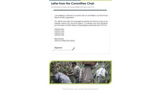 Letter From The Committee Chair One Pager Documents Letter From The Committee Chair One Pager Documents