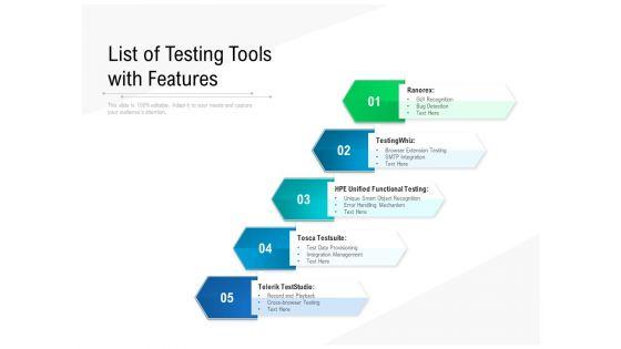 List_Of_Testing_Tools_With_Features_Ppt_PowerPoint_Presentation_Outline_Inspiration_PDF_Slide_1.jpg