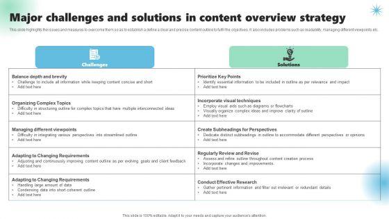 Major_Challenges_And_Solutions_In_Content_Overview_Strategy_Brochure_PDF_Slide_1.jpg