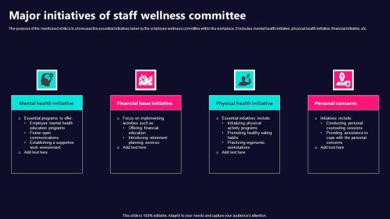 Major Initiatives Of Staff Wellness Committee Structure PDF Major Initiatives Of Staff Wellness Committee Structure PDF