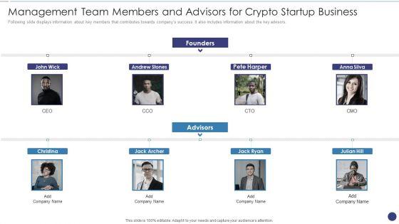 Management_Team_Members_And_Advisors_For_Crypto_Startup_Business_Ppt_Microsoft_PDF_Slide_1.jpg