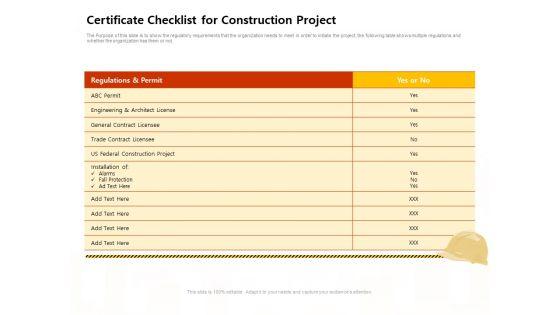 Managing_Construction_Work_Certificate_Checklist_For_Construction_Project_Ideas_PDF_Slide_1.jpg