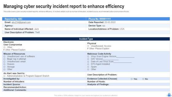 Managing_Cyber_Security_Incident_Report_To_Enhance_Efficiency_Ppt_Professional_Clipart_PDF_Slide_1.jpg
