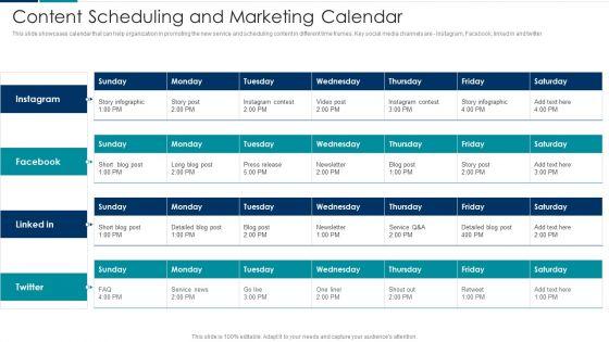Managing_New_Service_Roll_Out_And_Marketing_Procedure_Content_Scheduling_And_Marketing_Calendar_Sample_PDF_Slide_1.jpg