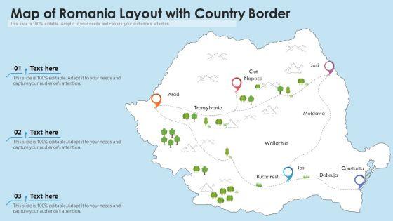 Map_Of_Romania_Layout_With_Country_Border_Ppt_PowerPoint_Presentation_File_Display_PDF_Slide_1.jpg