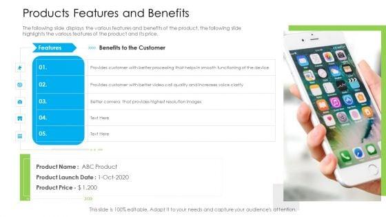 Marketing_Techniques_Online_Offline_Commercial_Activities_Products_Features_And_Benefits_Infographics_PDF_Slide_1.jpg