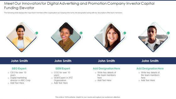 Meet_Our_Innovators_For_Digital_Advertising_And_Promotion_Company_Investor_Capital_Guidelines_PDF_Slide_1.jpg