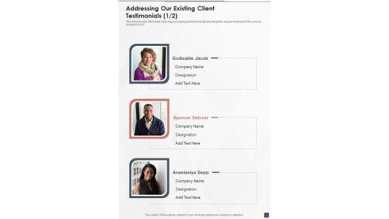 Merchandise_Product_Development_Funding_Addressing_Our_Existing_Client_Testimonials_One_Pager_Sample_Example_Document_Slide_1.jpg