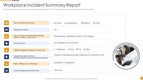 Mitigating_Cybersecurity_Threats_And_Vulnerabilities_Workplace_Incident_Summary_PDF_Slide_1.jpg