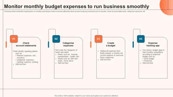 Monitor_Monthly_Budget_Expenses_To_Run_Business_Smoothly_Infographics_PDF_Slide_1.jpg