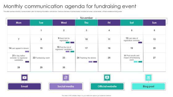 Monthly_Communication_Agenda_For_Fundraising_Event_Themes_PDF_Slide_1.jpg