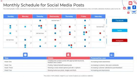 Monthly_Schedule_For_Social_Media_Posts_Customer_Group_Engagement_Through_Social_Media_Channels_Graphics_PDF_Slide_1.jpg