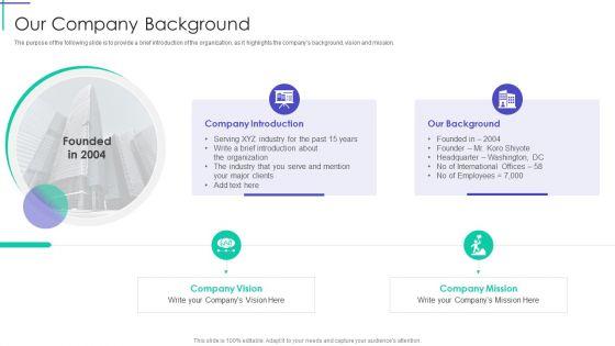 Mortgage_Recovery_Strategy_For_Finance_Companies_Our_Company_Background_Summary_PDF_Slide_1.jpg