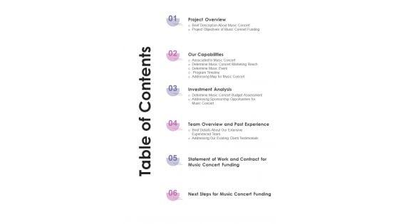 Music_Concert_Funding_Proposal_Table_Of_Contents_One_Pager_Sample_Example_Document_Slide_1.jpg