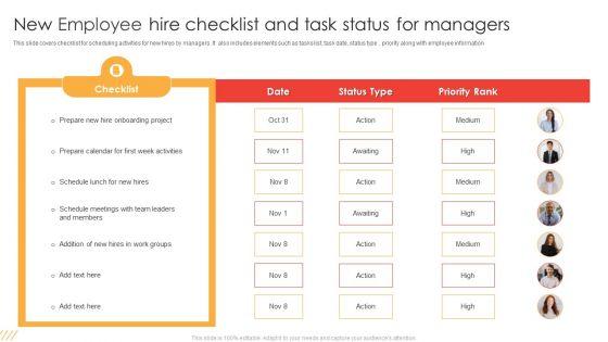 New_Employee_Hire_Checklist_And_Task_Status_For_Managers_Ppt_Slides_Graphics_Design_PDF_Slide_1.jpg