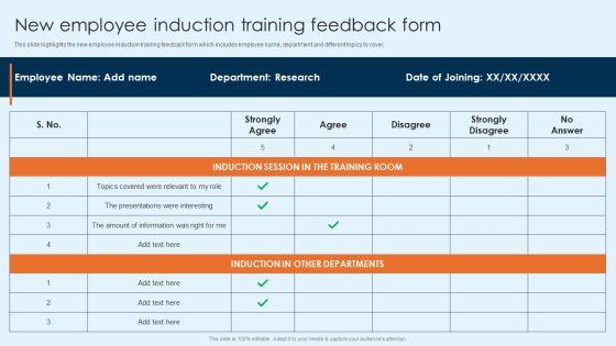 New Employee Induction Training Feedback Form Onboarding Brochure For New Employees Brochure PDF New Employee Induction Training Feedback Form Onboarding Brochure For New Employees Brochure PDF