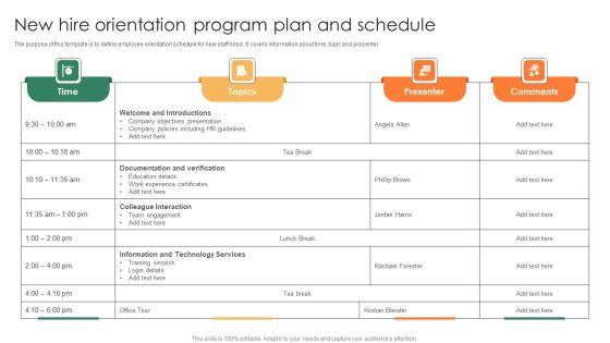 New Hire Orientation Program Plan And Schedule Inspiration PDF New Hire Orientation Program Plan And Schedule Inspiration PDF