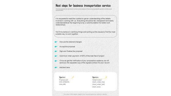 Next_Steps_For_Business_Transportation_Service_One_Pager_Sample_Example_Document_Slide_1.jpg